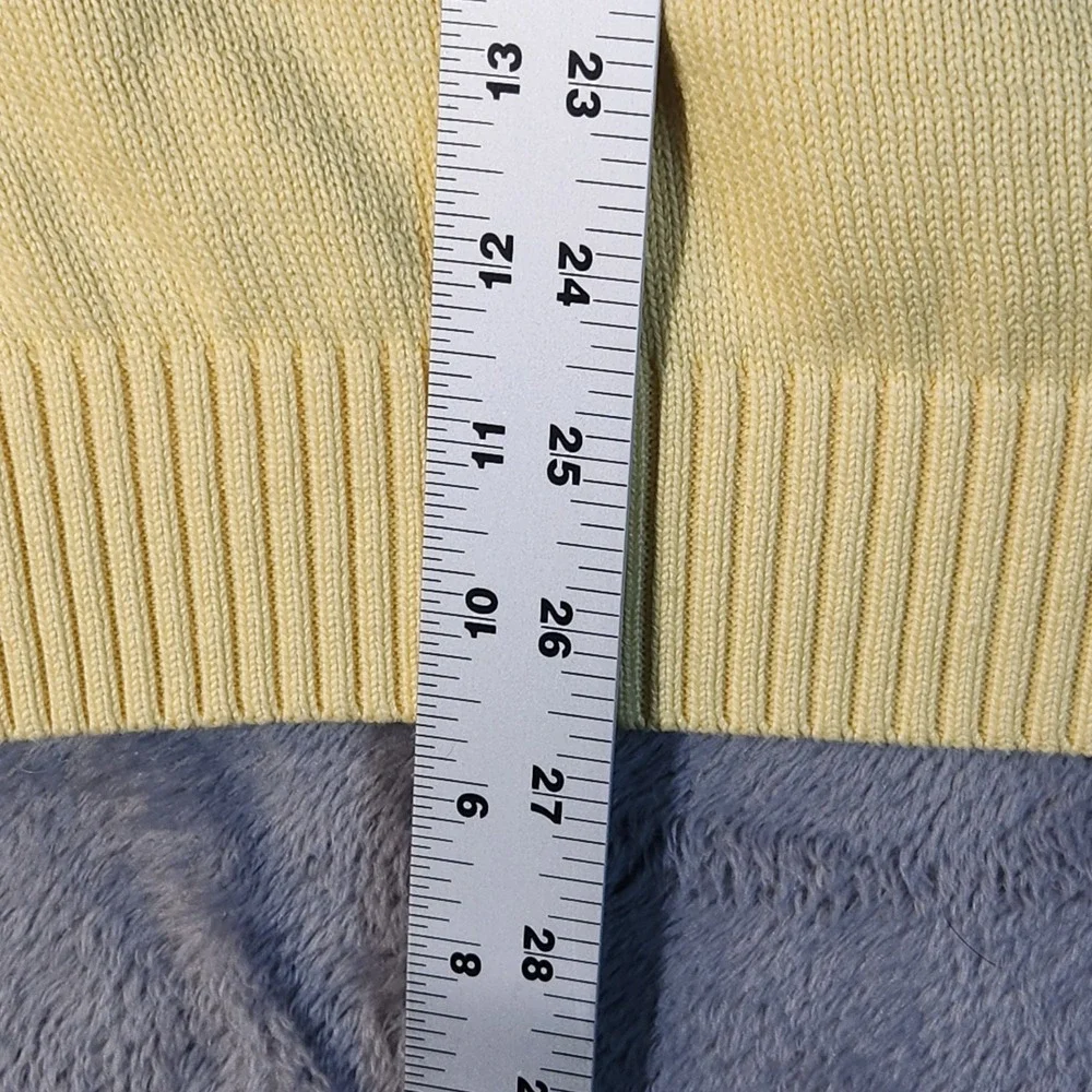 Brooks‎ Brothers Sweater Mens XL Yellow Pima Cotton Vintage Hong Kong Vintage